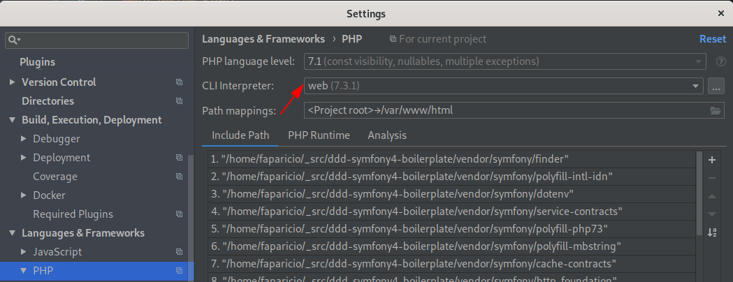 debug phpstorm with docker